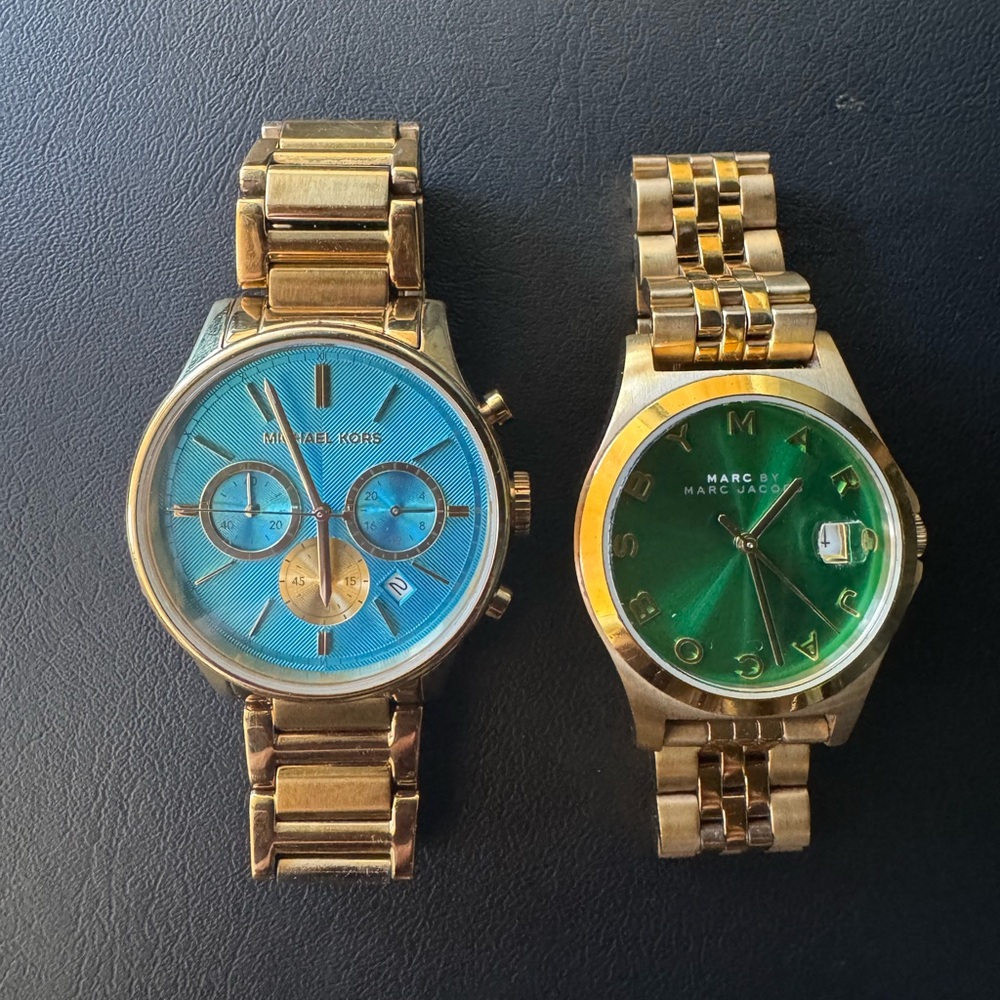 ❌SOLD❌ Watch Bundle- Michael Kors Blue and Marc by Marc Jacobs Green